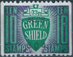 Great Britain-ENGLAND,Green Shield Stamp - 10 P ,Mint - Cinderella