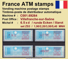 France ATM Stamps C001.69264 Michel 6.5 Xd Series ZS3 Neuf / MNH / Crouzet LSA Distributeurs Automatenmarken Frama Lisa - Viñetas De Franqueo [ATM]