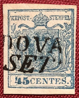 1850 45c TYPE I With RARE NARROW DISTANCE, Hand Paper, VF Used PADOVA (Lombardo-Veneto Lombardei-Venetien Österreich - Lombardije-Venetië