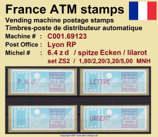 France ATM Stamps C001.69123 Michel 6.4 Zd Series ZS2 Neuf / MNH / Crouzet LSA Distributeurs Automatenmarken Frama Lisa - Vignette [ATM]