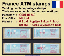 France ATM Stamps C001.01249 Michel 6.3 Zd Series ZS3 Neuf / MNH / Crouzet LSA Distributeurs Automatenmarken Frama Lisa - Machine Labels [ATM]