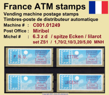 France ATM Stamps C001.01249 Michel 6.3 Zd Series ZS1 Neuf / MNH / Crouzet LSA Distributeurs Automatenmarken Frama Lisa - Viñetas De Franqueo [ATM]