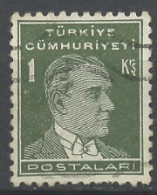 Turquie - Türkei - Turkey 1931-38 Y&T N°806 - Michel N°947 (o) - 1k Atatürk - Oblitérés