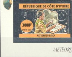 Ivory Coast 2005, Scout, Minerals, Meteor I, 1val Silver IMPERFORATED - Côte D'Ivoire (1960-...)