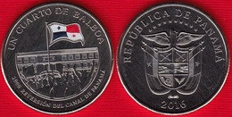 Panama Cuarto (1/4) Balboa 2016 "1999 Panama Canal Reversion" Colored UNC - Panama