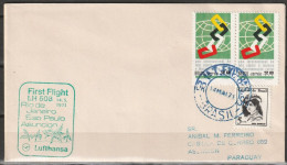 BRD Flugpost / Erstflug LH 508 Boeing 707 Rio De Janeiro - Asuncion 14.5.1971 Ankunftstempel 14.5.1971 ( FP 54) - First Flight Covers