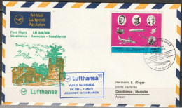 BRD Flugpost / Erstflug LH 509 Boeing 707  Asuncion - Casablanca 14.5.1971 Ankunftstempel 15.5.1971 ( FP 55) - Primi Voli