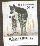 Czech Republic 2016 - Okapia,  Personalised Stamp, Self-adhesive From MS, MNH - Girafes