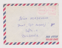 France 1976 Airmail Cover Machine EMA METER Stamp Sent Abroad To Bulgaria (66101) - Briefe U. Dokumente