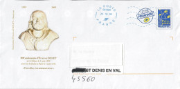 4377 - 500e Anniversaire D'Etienne DOLET, Repiquage Association E. Dolet à Orléans, Circulé, 25-12-2019 - Rare - PAP : Bijwerking /Logo Bleu