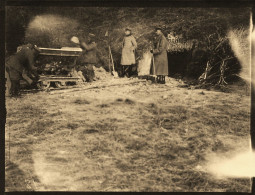 Fontaine En Dormois * Mine Mines Wagons * WW1 Village Sous Occupation Allemande * Photo Ancienne 11x8.4cm - Other & Unclassified