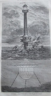 GRAVURE  1869  LE PHARE DE LIVERPOOL     Phare Flottant  LIGHT HOUSE LIGHTHOUSE - Liverpool