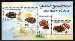 2018 TURKEY LOCAL DISHES - FOODS - MARMARA REGION SOUVENIR SHEET MNH ** - Blocchi & Foglietti