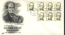 USA  FDC  Sc 1846  Henry Clay - 1981-1990