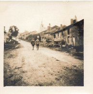 Les Grandes Armoises * Soldats Allemands * WW1 Village Sous Occupation Allemande * Photo Ancienne 6.5x6.8cm - Andere & Zonder Classificatie