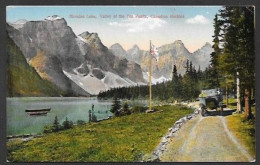 Moraine Lake, C.P.A. Valley Of The Ten Peaks, Alberta Canadian Rockies - Old Car - By Coast Publiahine - Otros & Sin Clasificación