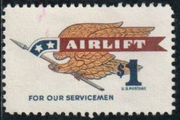 Etats-Unis 1968 Poste Aérienne Yv. N°68 - Colis Militaires - Aigle Avec Fanion - Oblitéré - 3a. 1961-… Usados