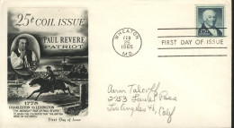 USA FDC  Sc 1048  Paul Revere - 1961-1970