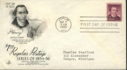 USA FDC  Sc 1052a Patrick Henry - 1961-1970