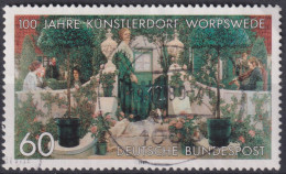 1989 BRD ° Mi:DE 1430, Yt:DE 1262, 100 Jahre Künstlerdorf Worpswede, Der Sommerabend, Gemälde V. H. Vogeler - Gebraucht