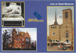 Saint-Ghislain Ourse Hôtel De Ville Tour De La Ville Eglise Saint Martin ( Multi Vues ) - Saint-Ghislain