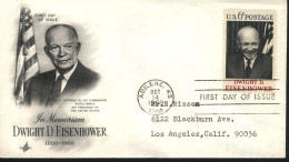 USA FDC Eisenhower - 1961-1970