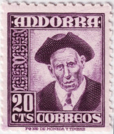 ANDORRA / ANDORRE ESPAGNOL - 1948-53 Yv.44A 20c Lilas - Neuf ** - Unused Stamps