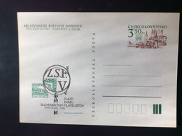 CDV 227 1989 Exposition Philatélique Du ZSF Fédération Slovaque De Philatélie à Bratislava - Postcards