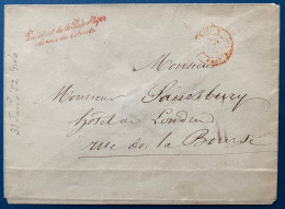 Lettre En Franchise 31 Janv 1852 Griffe Rouge (2392 Legendre) " President De La République / Service Du Cabinet " RR - 1852 Louis-Napoléon