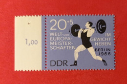 1966 DDR - Stamp Postfris - Gewichtheben