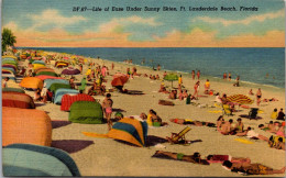 Florida Fort Lauderdale Beach Life Of Ease Under Sunny Skies Curteich - Fort Lauderdale