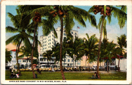 Florida Miami Open Air Band Concert In Mid-Winter 1921 Curteich - Miami