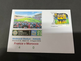 9-8-2023 (2 T 2) FIFA Women's Football World Cup Match 55 ($1.10 Football Stamp) France (4) V Morocco (0) - Other & Unclassified