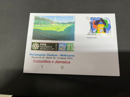 9-8-2023 (2 T 2) FIFA Women's Football World Cup Match 56 ($1.20 Melbourne Stamp) Colombia (1) V Jamaica (0) - Autres & Non Classés