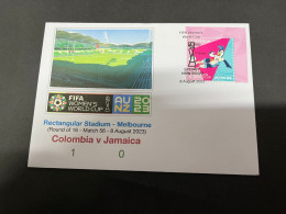 9-8-2023 (2 T 2) FIFA Women's Football World Cup Match 56 ($1.20 Melbourne Stamp) Colombia (1) V Jamaica (0) - Other & Unclassified