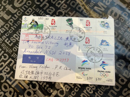 9-8-2023 (2 T 4) Letter Posted From China To Australia (with 9 Olympic Stamp) 16 X 12 Cm - Briefe U. Dokumente