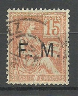 FRANCE  1901 Military Post F. M. Militärpost Michel 1 O - Sonstige & Ohne Zuordnung
