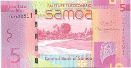 Banknotes Oceania Samoa Samoa 5 Tala 2017 UNC - Samoa