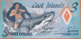 Cook Islands 3 Dollars (2021) Pick 11a UNC - Cook Islands