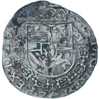 Monnaie, Pays-Bas Espagnols, Philippe II, 1/20 Ecu, Tournai, TTB, Argent - Other & Unclassified