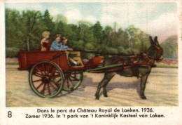 CHROMO CHOCOLAT COTE D'OR ENFANTS ROYAUX 1ere SERIE N° 8 DANS LA PARC DU CHATEAU DE LAEKEN 1936 - Côte D'Or