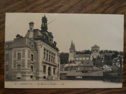 CPA Barentin - La Mairie Et L'église  TEXTE Au Dos 1916 - Barentin