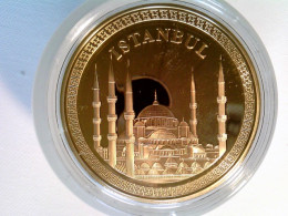 Medaille, Istanbul-Weltkulturerbe, Sonderprägung, Kupfer Vergoldet, PP, 40 Mm - Numismatica