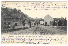 CPA DALHEM : Le Grand Pont Sur La Berwinne - Animée - Circ. 1905 - Ed. N. Bloom Bartholomé, Chaussures Dalhem - 2 Scans - Dalhem