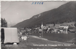 D3084) CAMPINGPLATZ Am WEISSENSEE- Weißensee - Kärnten - Tolle Alte S/W Ansicht - Weissensee