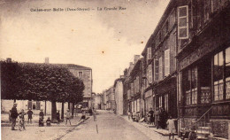 CPA -   CELLES - Sur - BELLE .  (79)  La Grande Rue -  Café Des ...?   1926 - Celles-sur-Belle
