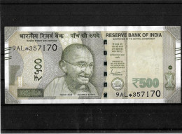 INDIA 2022 Rs.500.00 Rupees Replacement Note Fancy Star Note Number 9AL * 357170 USED 100% Genuine As Per Scan - Otros – Asia