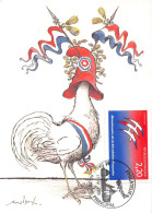 Lot De 13 Cartes Du Bicentenaire De La Révolution Française En 1989  - Illustrateurs (CABU, LOUP) Oblitérations, Timbres - Löffler
