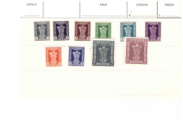 A87  -  INDIA -  10 FRANCOBOLLI DI SERVIZIO DIFFERENTI E SENZA LINGUELLA - Timbres De Service