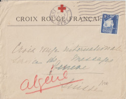 1943 - PETAIN SEUL SUR LETTRE CROIX-ROUGE ! De GRENOBLE => SUISSE - Croix Rouge